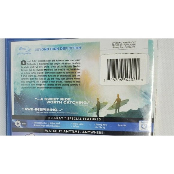 Chasing Mavericks Blu-ray Drama Biography Rated G Movie No Scratches - Picture 4 of 5